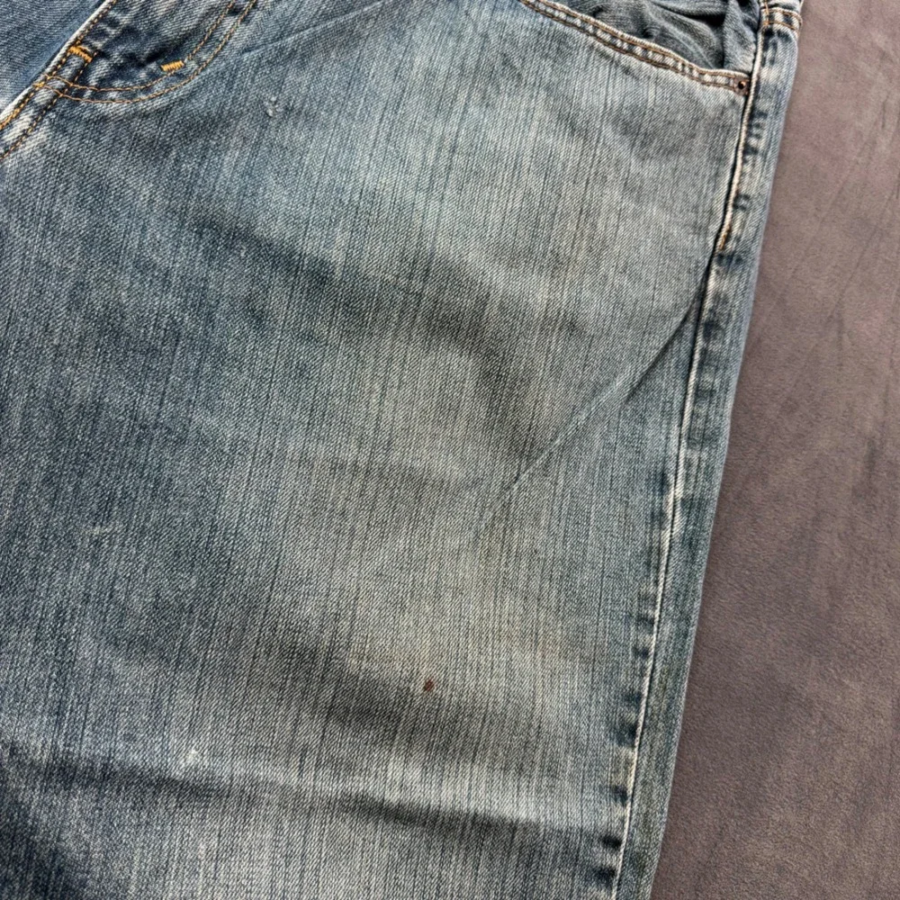 Levis 559 Relaxed Straight Leg Jeans Men 40x30 Medium Wash Blue Denim Distressed